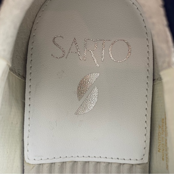 Franco Sarto Quinn Sneaker Black Leather Low Top Size 5.5 - Picture 9 of 12